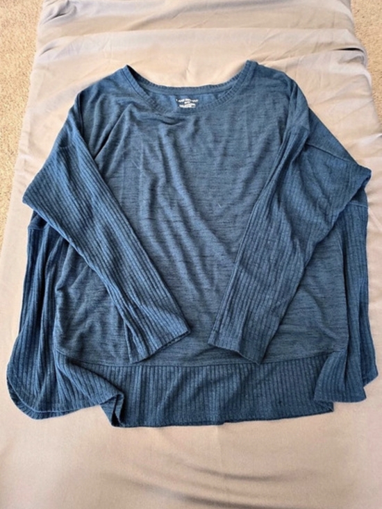 Lane Bryant Tops - Lane Bryant Long Sleeve Ribbed Top in Blue Size 18/20